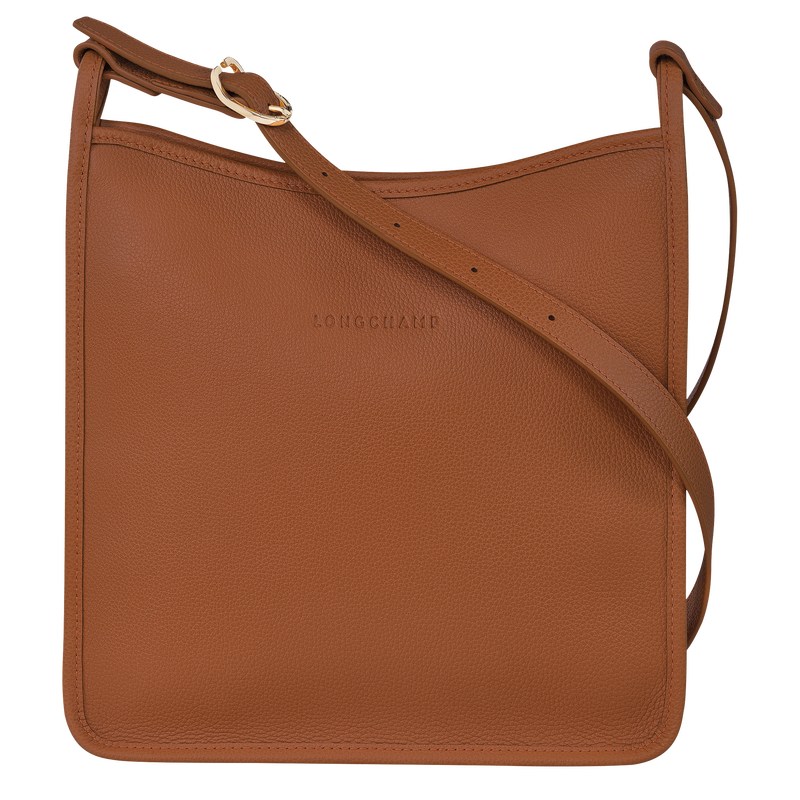 Longchamp Le Foulonné M Crossbody bag - Leather Crossbody bags Caramel | TY84-F6RR