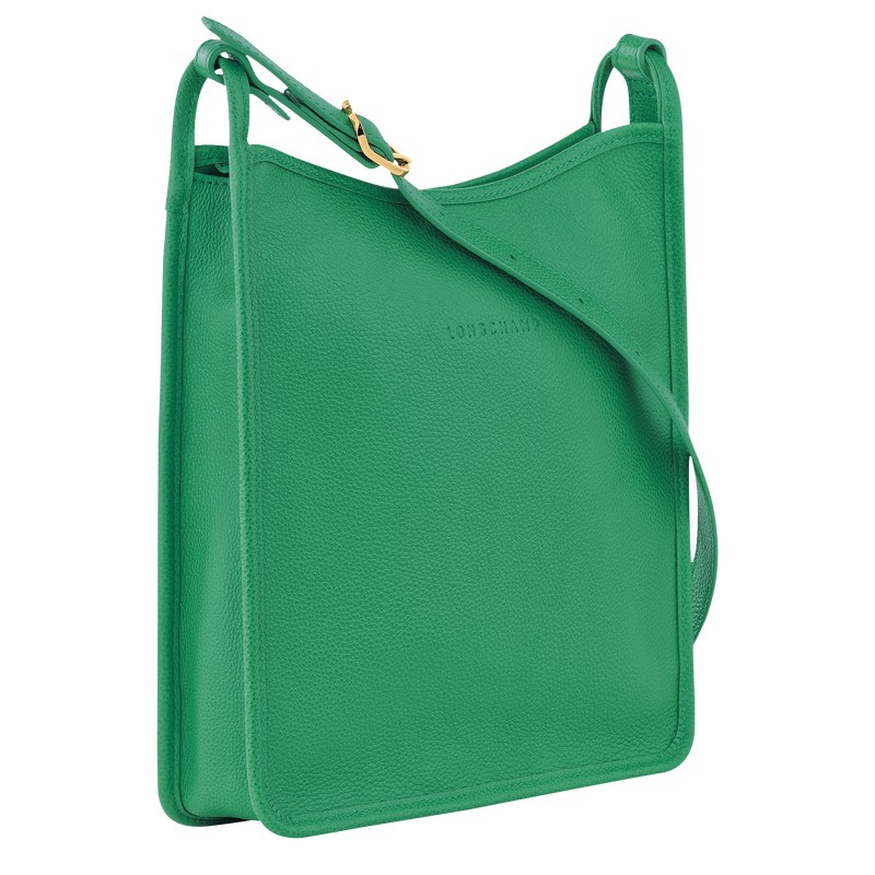 Longchamp Le Foulonné M Crossbody bag - Leather Crossbody bags Green | ZX30-C3YB