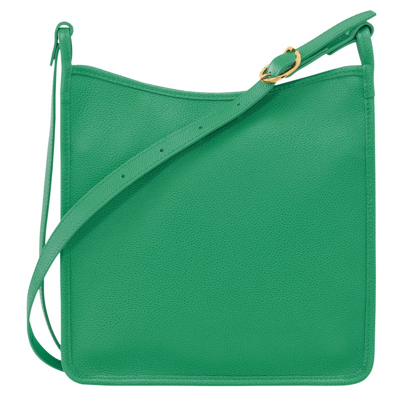 Longchamp Le Foulonné M Crossbody bag - Leather Crossbody bags Green | ZX30-C3YB