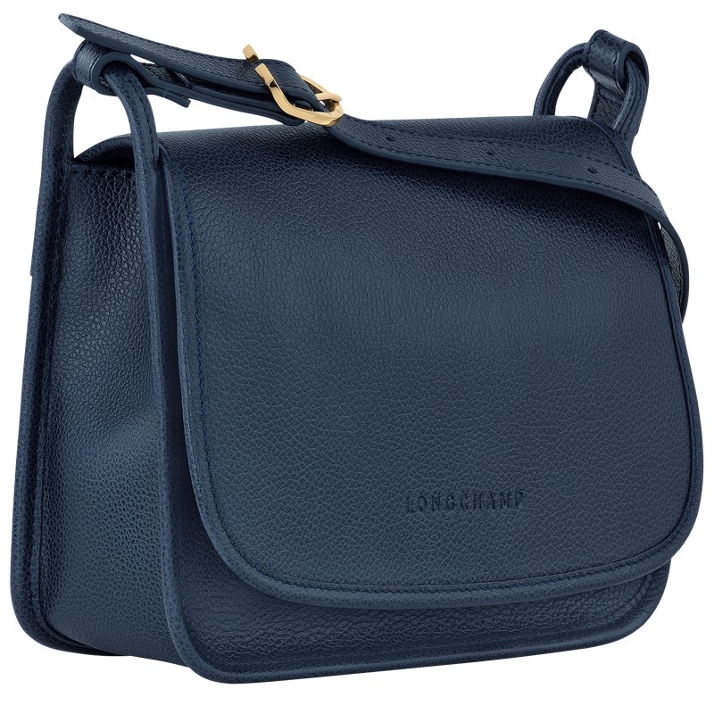 Longchamp Le Foulonné M Crossbody bag - Leather Crossbody bags Navy | GU93-M9OS