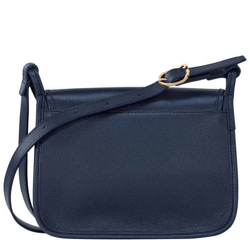 Longchamp Le Foulonné M Crossbody bag - Leather Crossbody bags Navy | GU93-M9OS