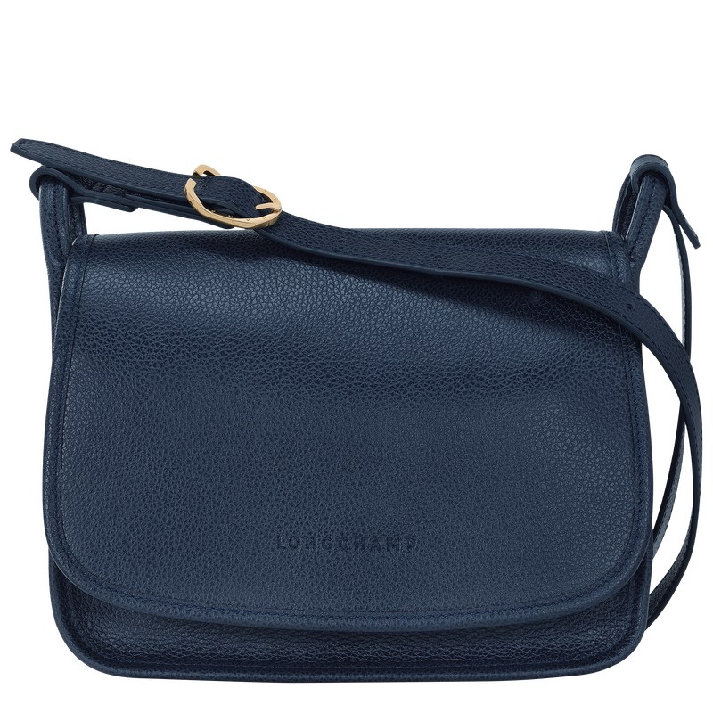 Longchamp Le Foulonné M Crossbody bag - Leather Crossbody bags Navy | GU93-M9OS