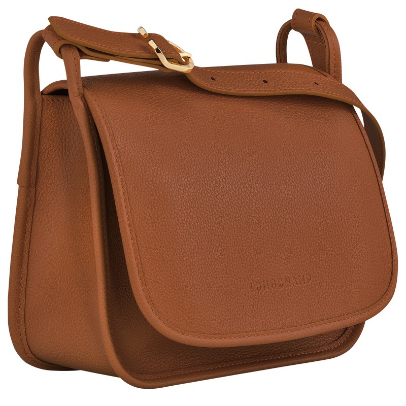 Longchamp Le Foulonné M Crossbody bag - Leather Crossbody bags Caramel | UA83-X9NM