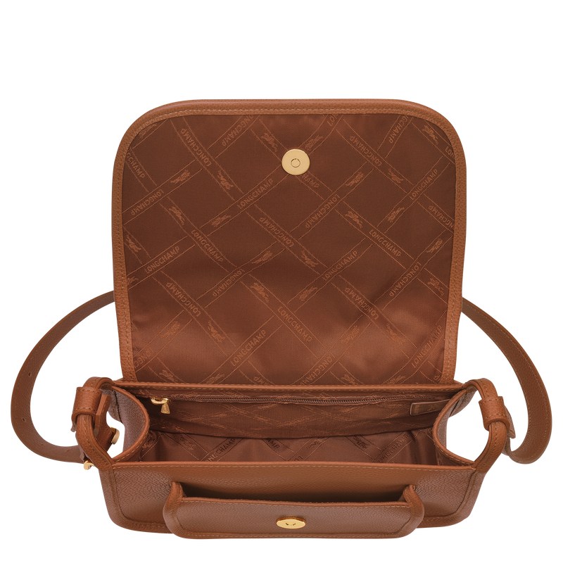 Longchamp Le Foulonné M Crossbody bag - Leather Crossbody bags Caramel | UA83-X9NM