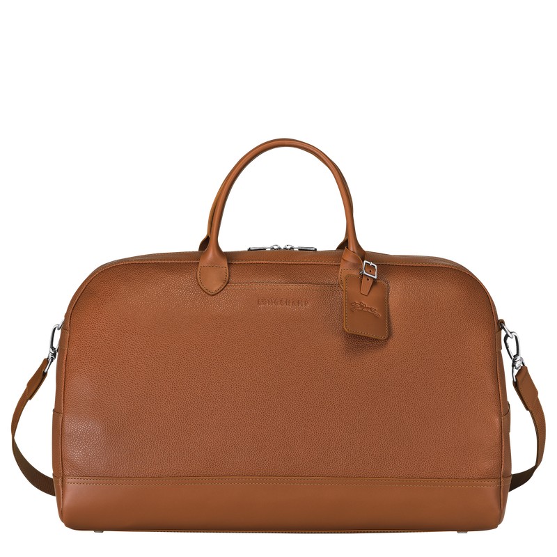 Longchamp Le Foulonné M Travel bag - Leather Travel bags Caramel | NN79-C5EH