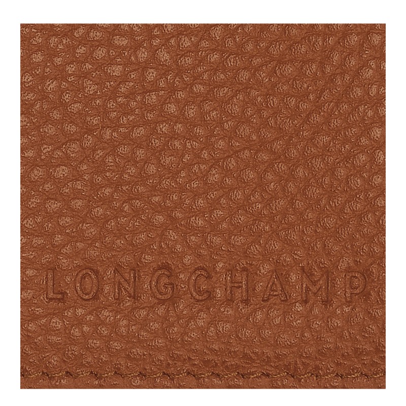 Longchamp Le Foulonné Passport cover - Leather Pouches & Cases Caramel | TZ53-N9CJ