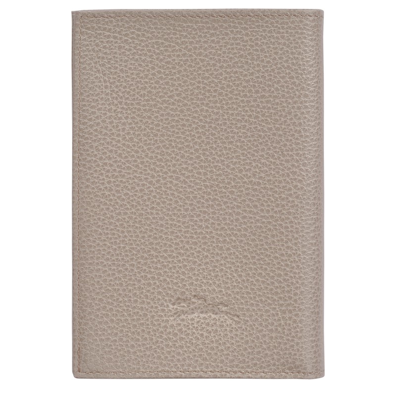 Longchamp Le Foulonné Passport cover - Leather Pouches & Cases Turtledove | IB76-J1OD