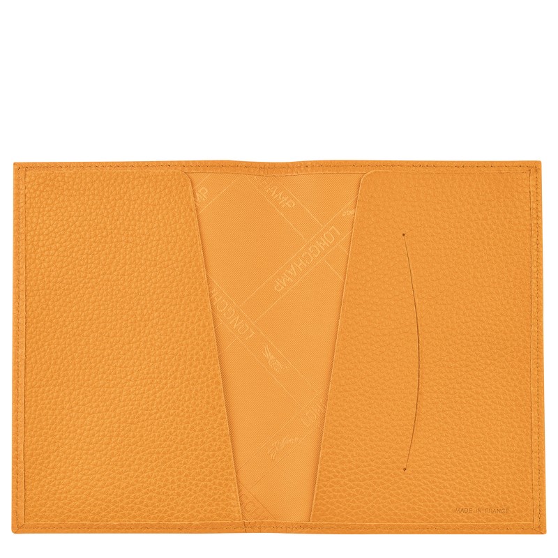 Longchamp Le Foulonné Passport cover - Leather Pouches & Cases Apricot | HP50-V8KA