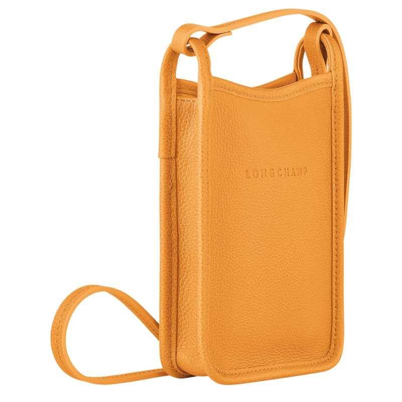 Longchamp Le Foulonné Phone case - Leather Phone cases Apricot | KP06-S1RO