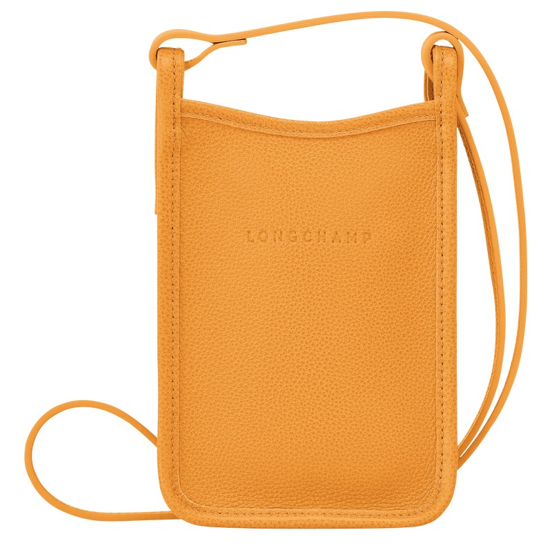 Longchamp Le Foulonné Phone case - Leather Phone cases Apricot | KP06-S1RO