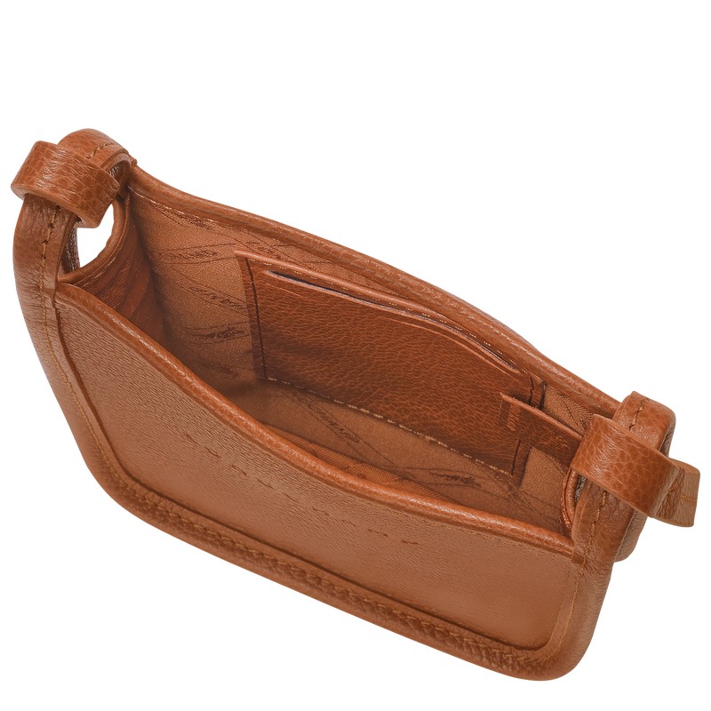 Longchamp Le Foulonné Phone case - Leather Phone cases Caramel | DP79-R0NZ