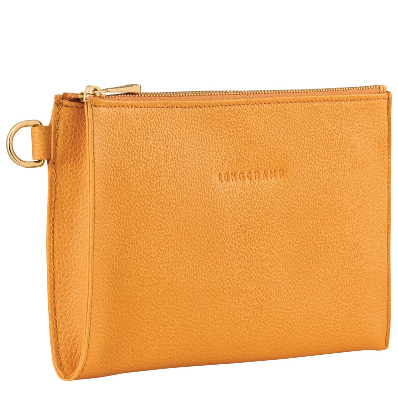 Longchamp Le Foulonné Pouch - Leather Pouches & Cases Apricot | NS60-H0ZL