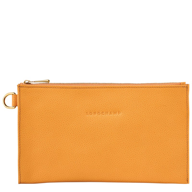 Longchamp Le Foulonné Pouch - Leather Pouches & Cases Apricot | NS60-H0ZL