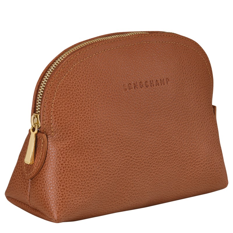 Longchamp Le Foulonné Pouch - Leather Pouches & Cases Caramel | KD26-Q8RI