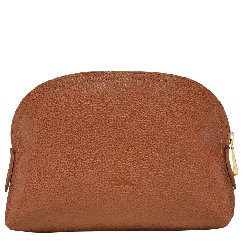 Longchamp Le Foulonné Pouch - Leather Pouches & Cases Caramel | KD26-Q8RI