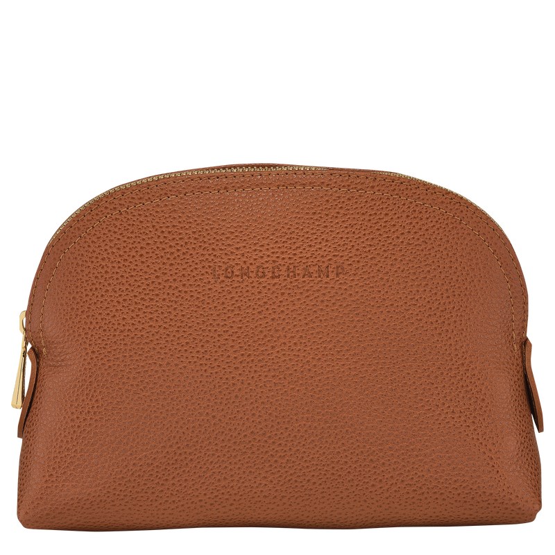 Longchamp Le Foulonné Pouch - Leather Pouches & Cases Caramel | KD26-Q8RI