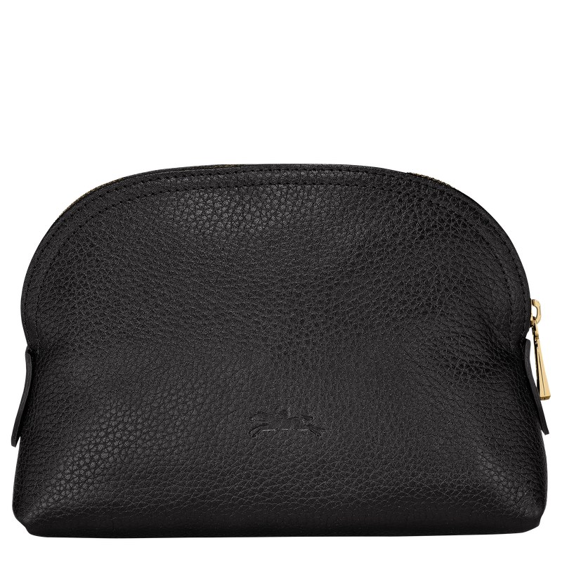 Longchamp Le Foulonné Pouch - Leather Pouches & Cases Black | PP02-E2RF