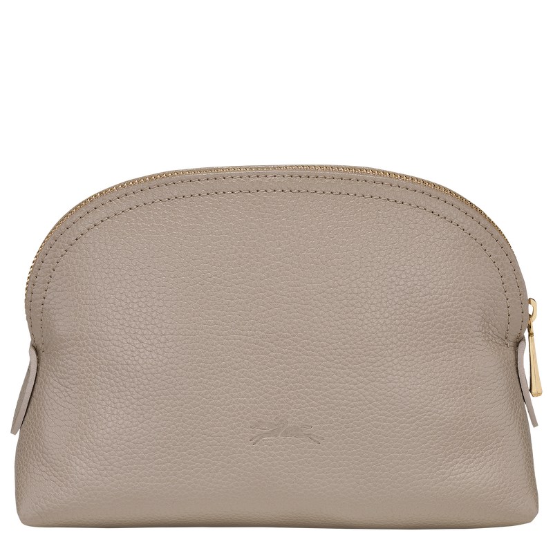 Longchamp Le Foulonné Pouch - Leather Pouches & Cases Turtledove | SW70-N3NO