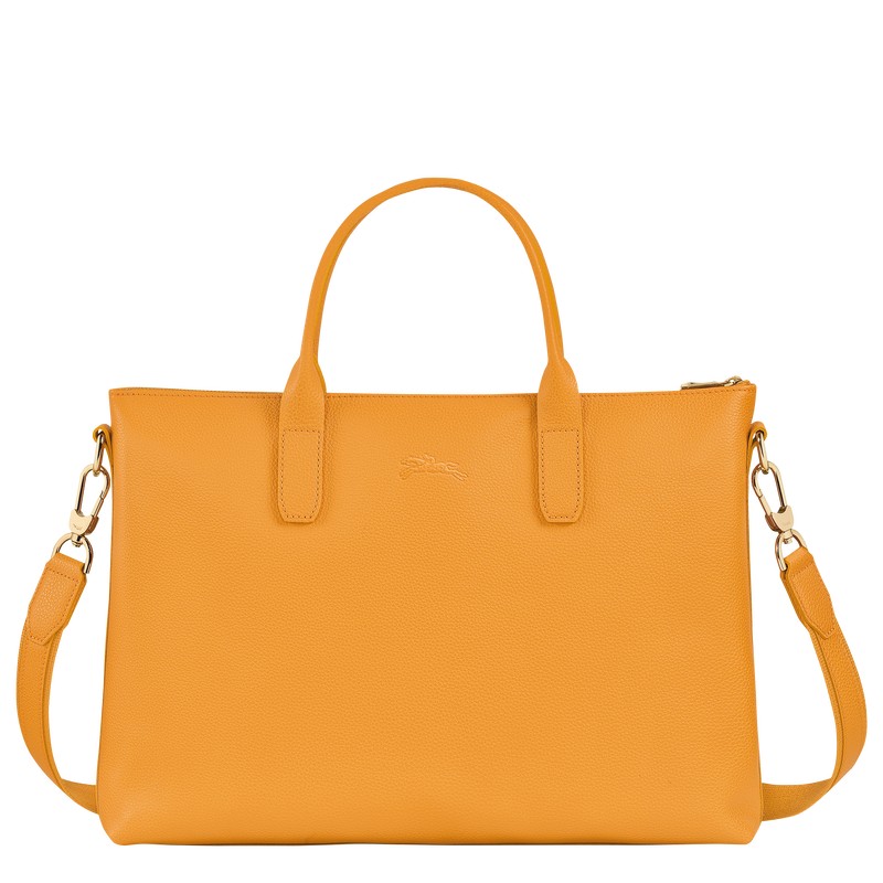 Longchamp Le Foulonné S Briefcase - Leather Briefcase Apricot | PL34-A4BL