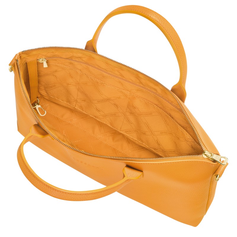 Longchamp Le Foulonné S Briefcase - Leather Briefcase Apricot | PL34-A4BL