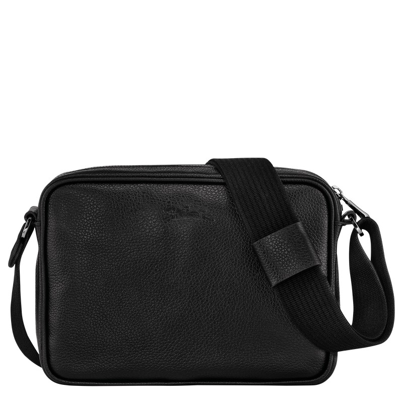 Longchamp Le Foulonné S Camera bag - Leather Crossbody bags Black | ZH77-U4DI