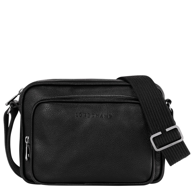 Longchamp Le Foulonné S Camera bag - Leather Crossbody bags Black | ZH77-U4DI