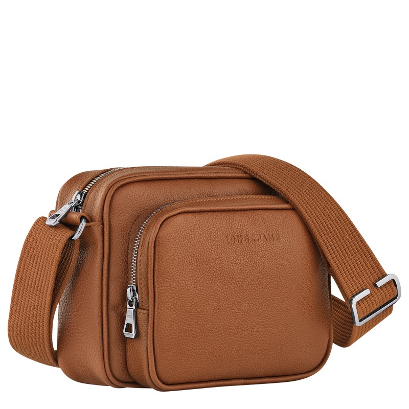 Longchamp Le Foulonné S Camera bag - Leather Crossbody bags Caramel | NR59-P0SE