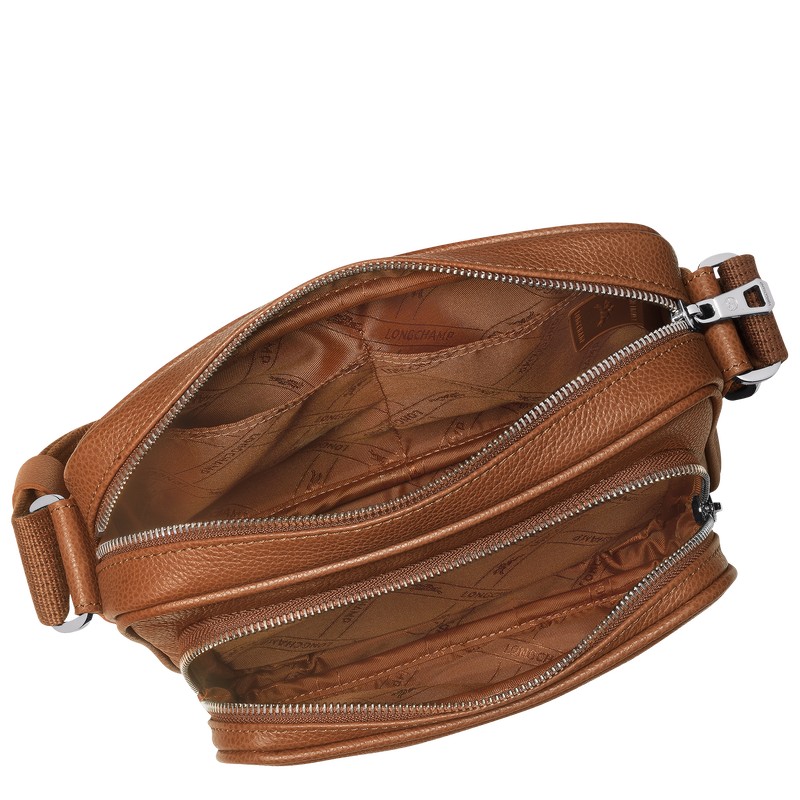 Longchamp Le Foulonné S Camera bag - Leather Crossbody bags Caramel | NR59-P0SE