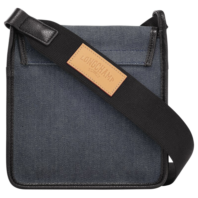 Longchamp Le Foulonné S Crossbody bag - Canvas Crossbody bags Navy | PF19-O5JZ