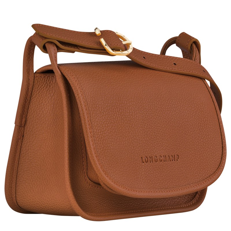 Longchamp Le Foulonné S Crossbody bag - Leather Crossbody bags Caramel | DP35-P7VH