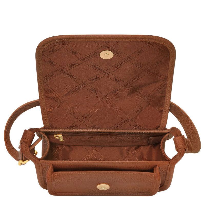 Longchamp Le Foulonné S Crossbody bag - Leather Crossbody bags Caramel | DP35-P7VH