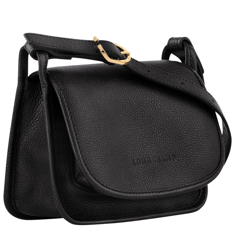 Longchamp Le Foulonné S Crossbody bag - Leather Crossbody bags Black | GT00-O9HN