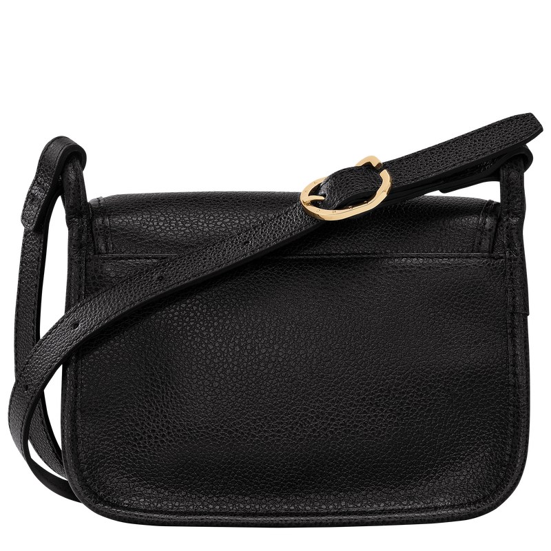 Longchamp Le Foulonné S Crossbody bag - Leather Crossbody bags Black | GT00-O9HN