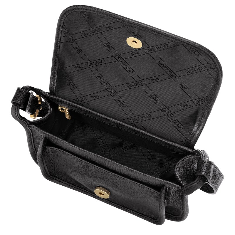 Longchamp Le Foulonné S Crossbody bag - Leather Crossbody bags Black | GT00-O9HN