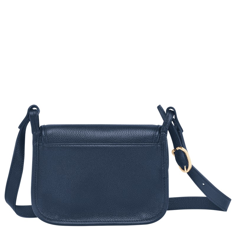 Longchamp Le Foulonné S Crossbody bag - Leather Crossbody bags Navy | VA77-L7HG