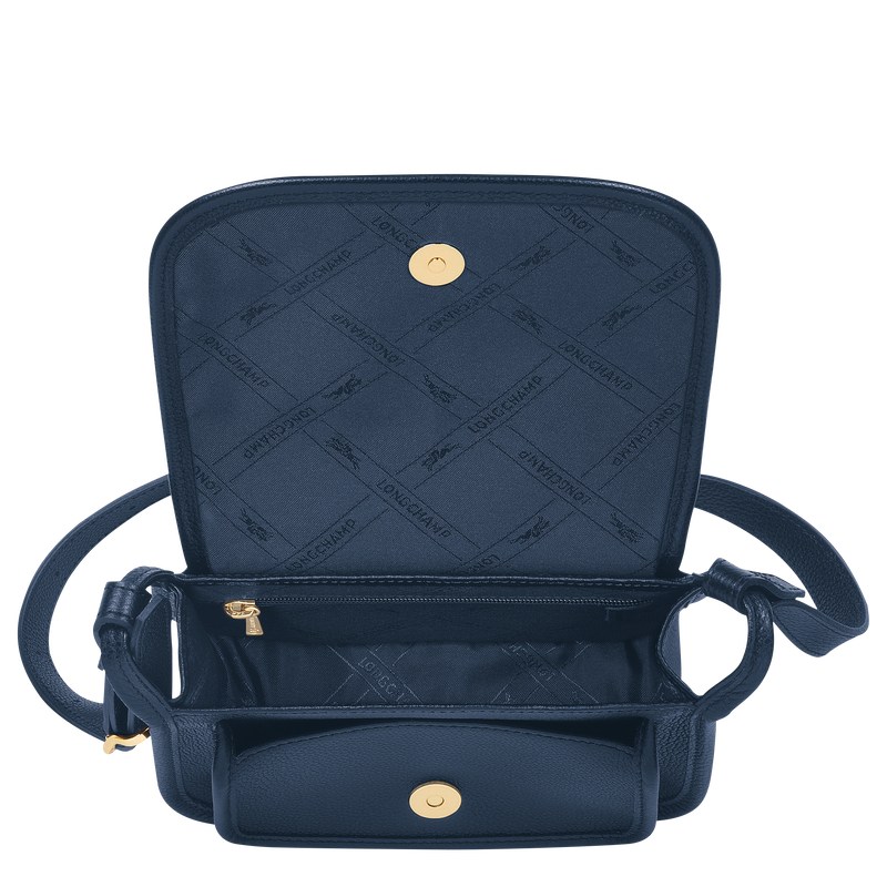 Longchamp Le Foulonné S Crossbody bag - Leather Crossbody bags Navy | VA77-L7HG