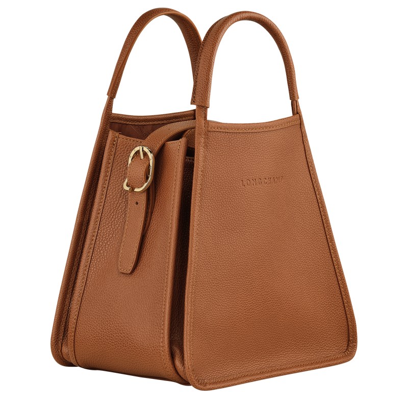 Longchamp Le Foulonné S Handbag - Leather Handbags Caramel | BT92-S6TF