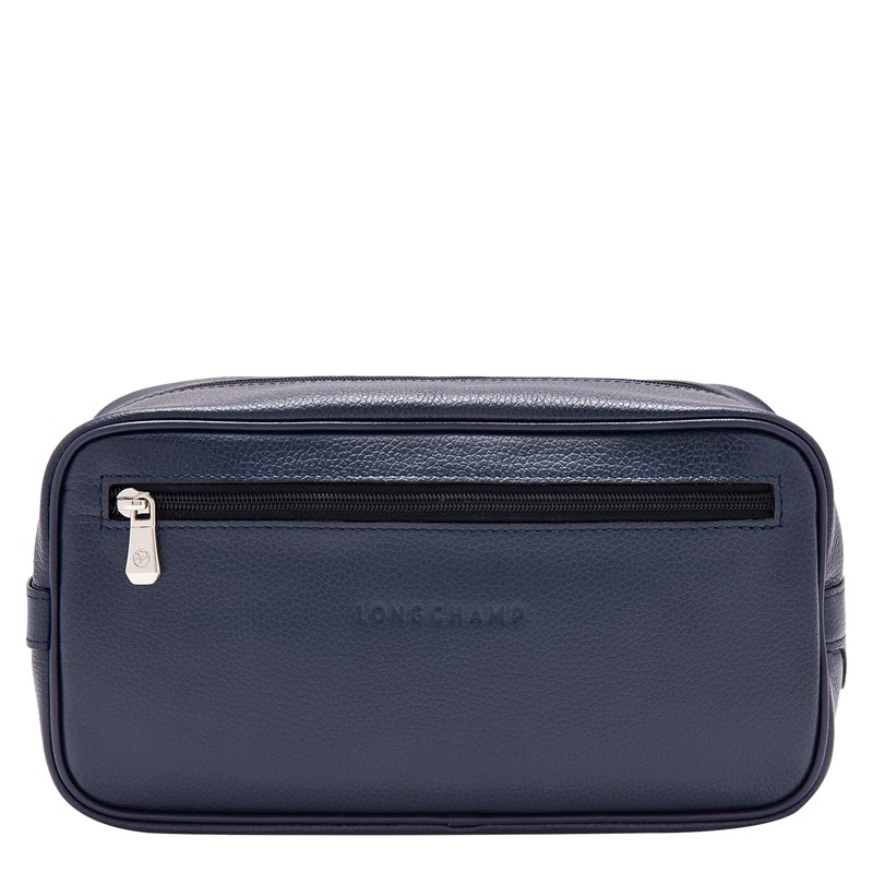 Longchamp Le Foulonné Toiletry case - Leather Toiletry bags Navy | VZ68-H6HK