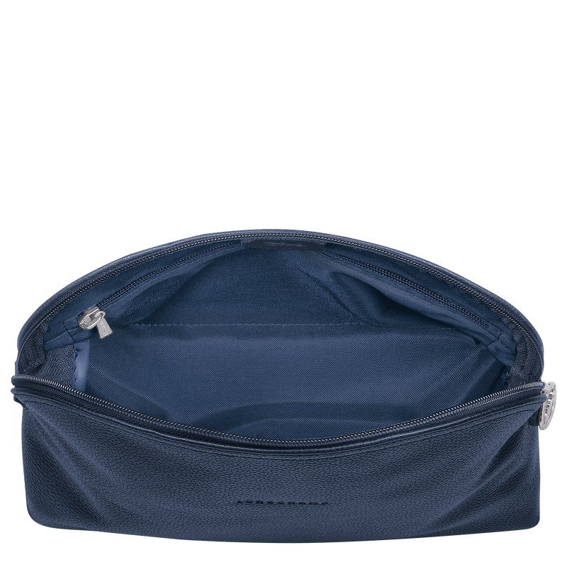 Longchamp Le Foulonné Toiletry case - Leather Toiletry bags Navy | UM70-U9ET