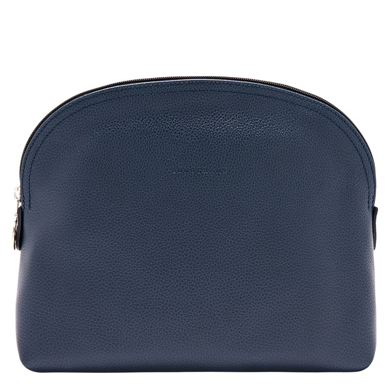 Longchamp Le Foulonné Toiletry case - Leather Toiletry bags Navy | UM70-U9ET