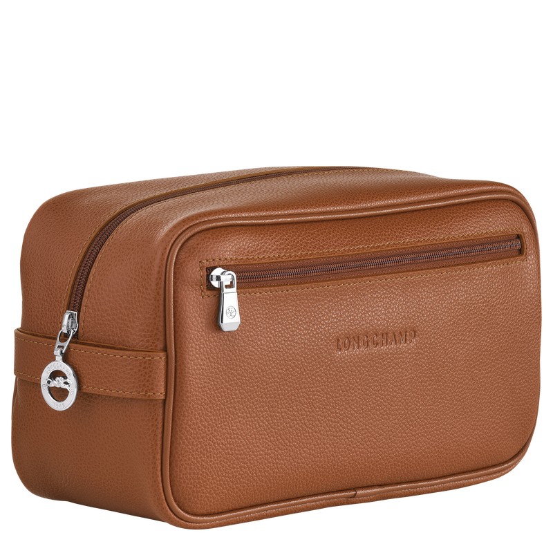 Longchamp Le Foulonné Toiletry case - Leather Toiletry bags Caramel | JO90-L6BR