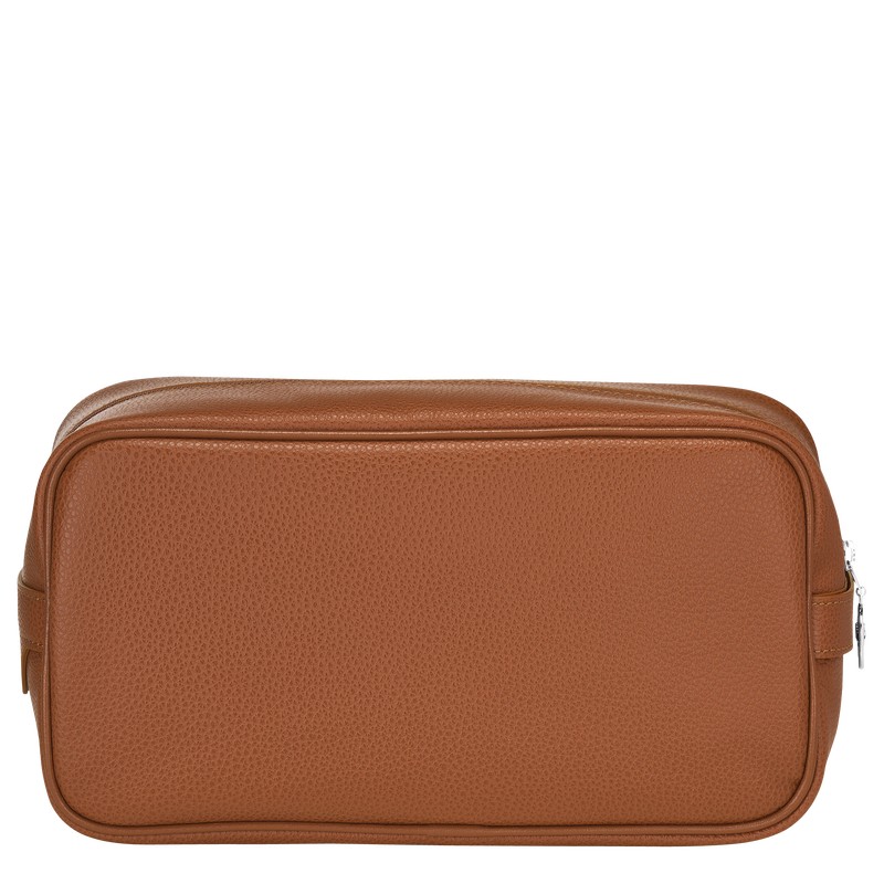 Longchamp Le Foulonné Toiletry case - Leather Toiletry bags Caramel | JO90-L6BR