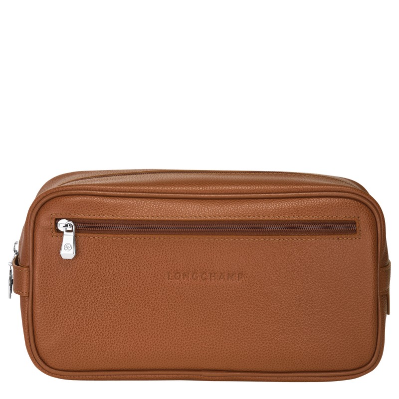 Longchamp Le Foulonné Toiletry case - Leather Toiletry bags Caramel | JO90-L6BR