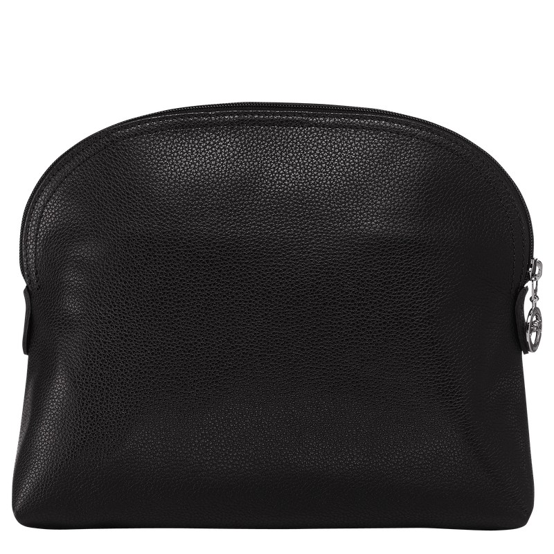 Longchamp Le Foulonné Toiletry case - Leather Toiletry bags Black | RB57-S7VR