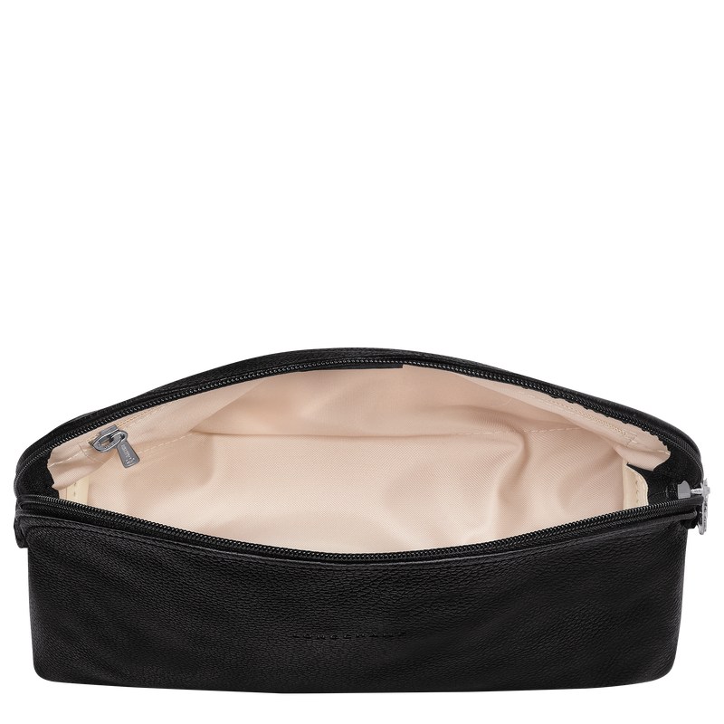 Longchamp Le Foulonné Toiletry case - Leather Toiletry bags Black | RB57-S7VR