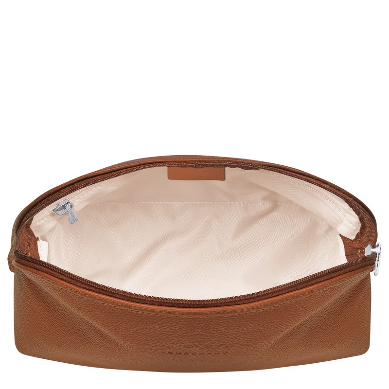 Longchamp Le Foulonné Toiletry case - Leather Toiletry bags Caramel | PF35-S0NF