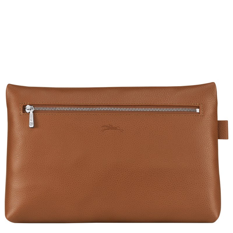 Longchamp Le Foulonné Toiletry case - Leather Toiletry bags Caramel | YC83-S2QG