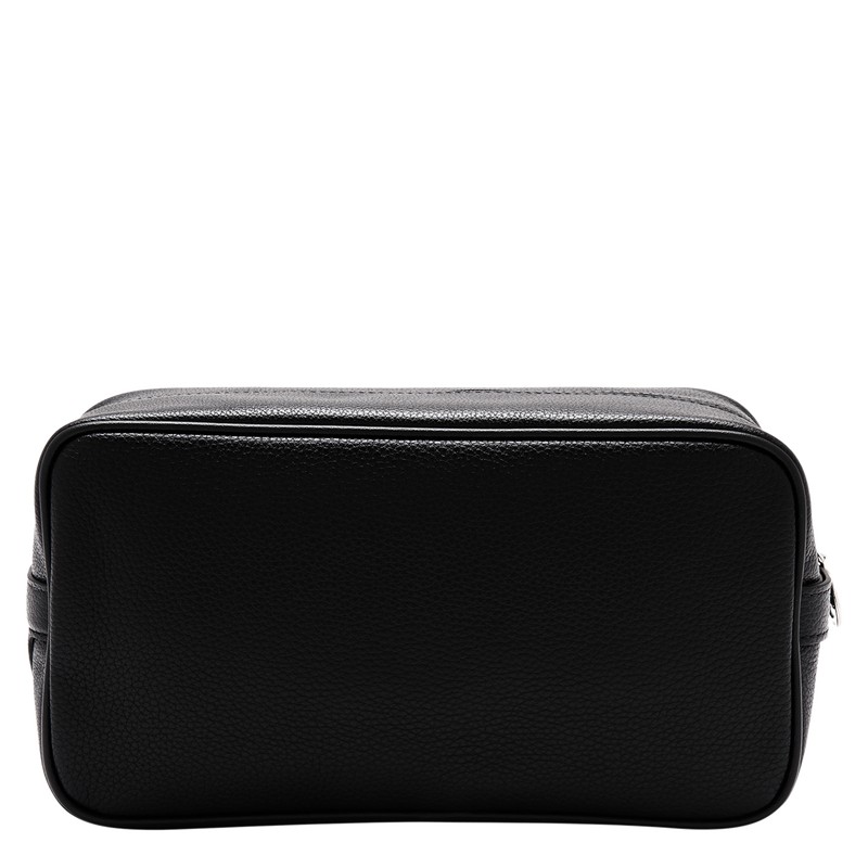 Longchamp Le Foulonné Toiletry case - Leather Toiletry bags Black | IR10-M8SE