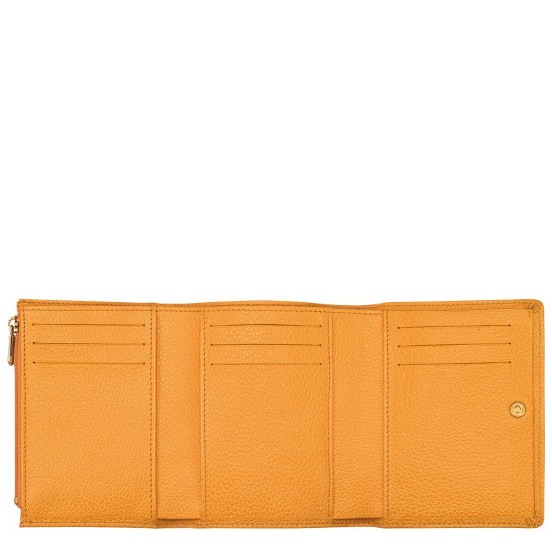 Longchamp Le Foulonné Wallet - Leather Wallets Apricot | SG49-I8EO