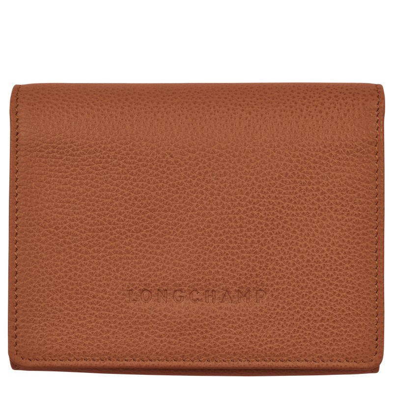 Longchamp Le Foulonné Wallet - Leather Wallets Caramel | VR27-K5IF